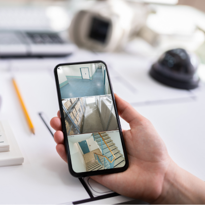 Bloomington security camera feed on cell phone